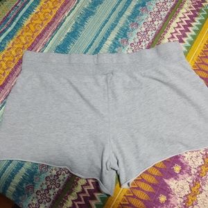Raw edge french terry lounge shorts